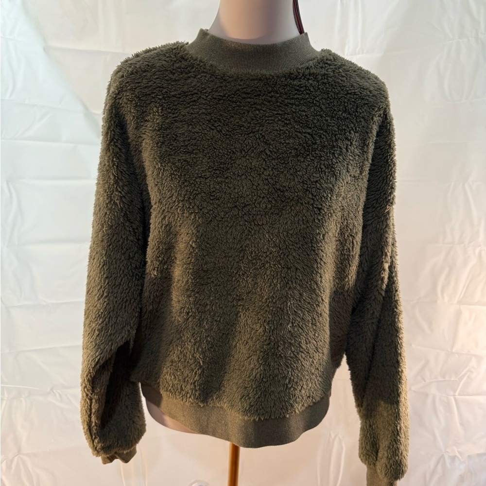 Southern Marsh Cozy Olive Green Fleece Sweater